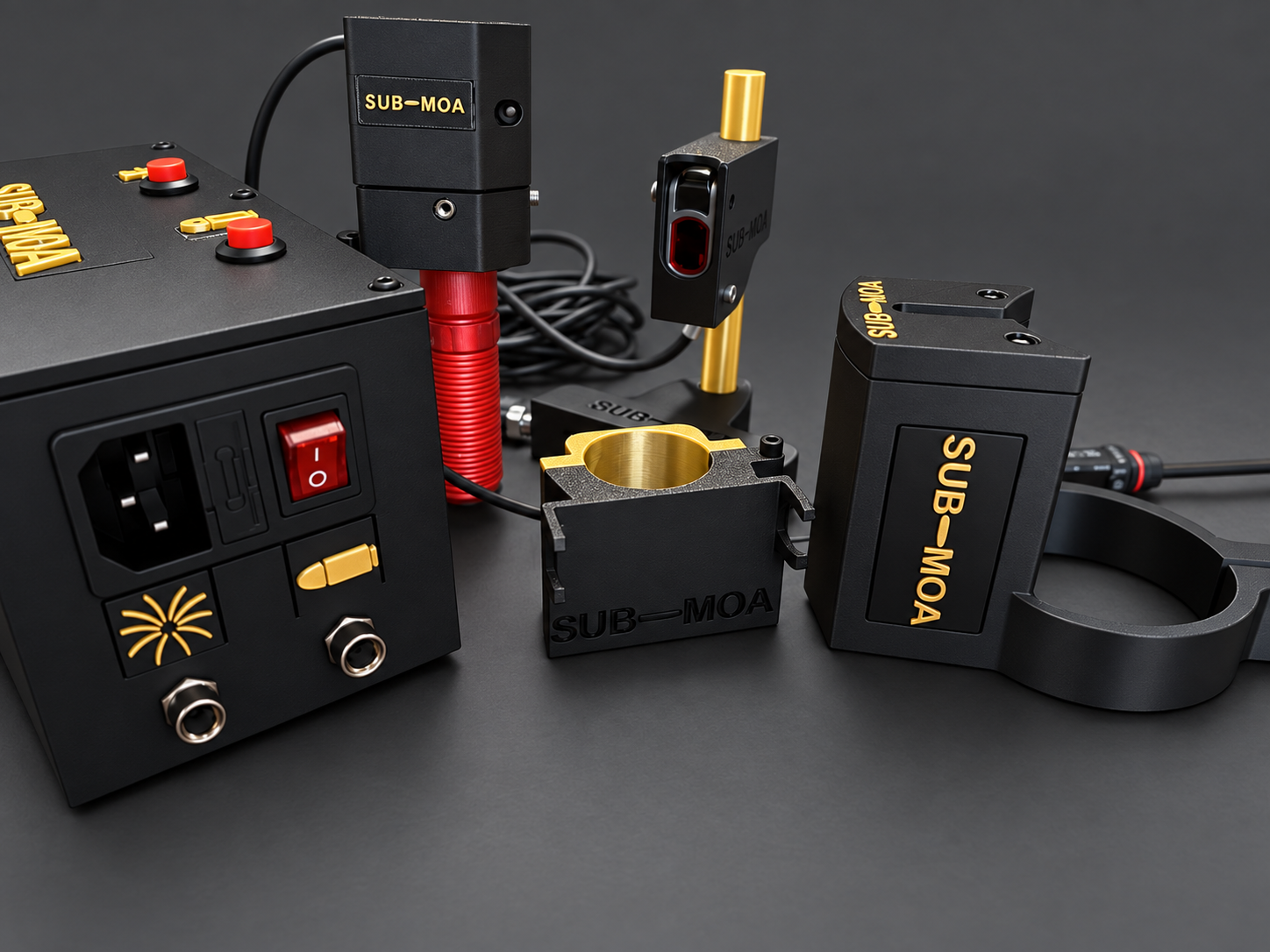 G-spot Powder Vibrator shown alongside sensor system components